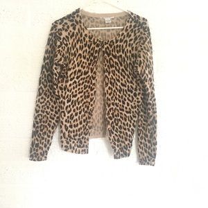 Cashmere Cheetah Print Cardigan